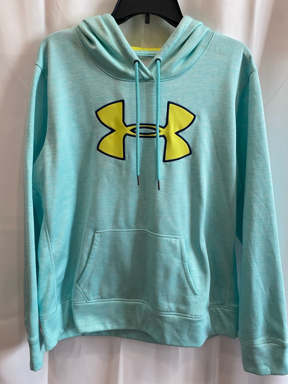 Under Armour Aqua Pullover Hoodie with Yellow Logo